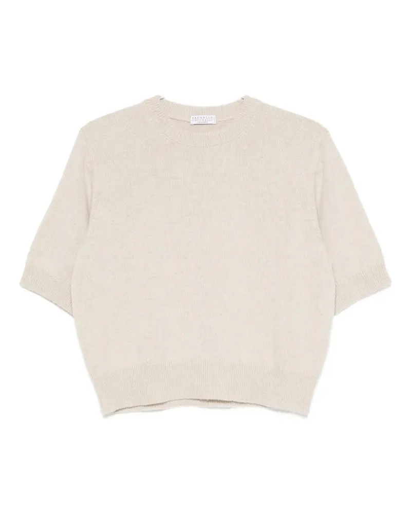 Brunello Cucinelli short-sleeve sweater - Nude Nude