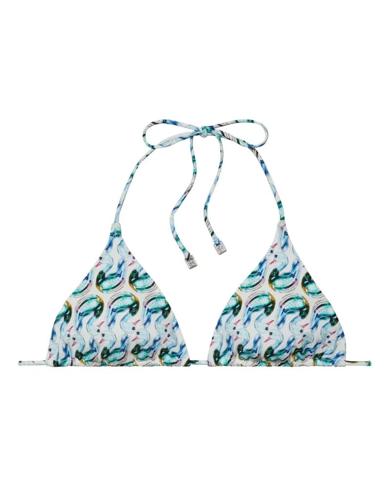 Tory Burch Bikinioberteil mit Print - Blau Blau