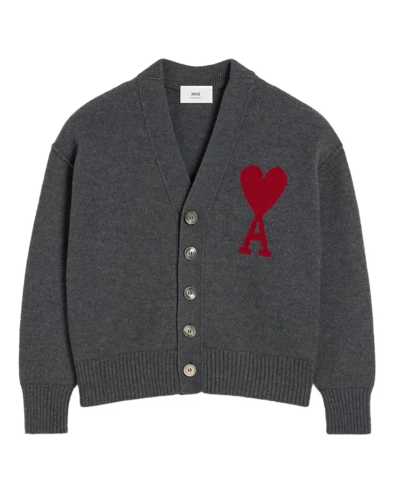 AMI Paris Ami de Coeur Cardigan - Grau Grau