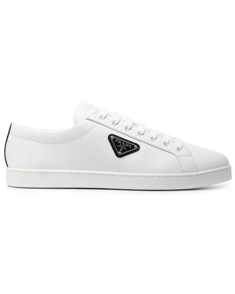 Prada Sneakers aus gebürstetem Leder - Weiß Weiß