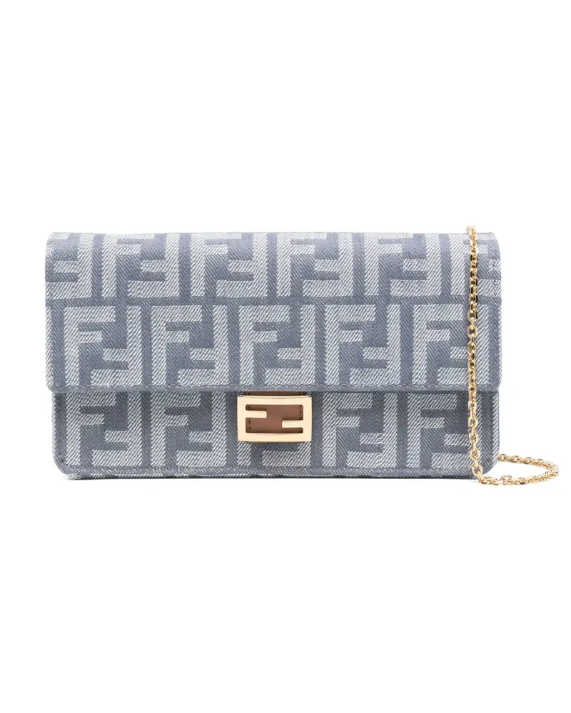 Fendi Canvas-Mini-Tasche mit FF - Blau Blau