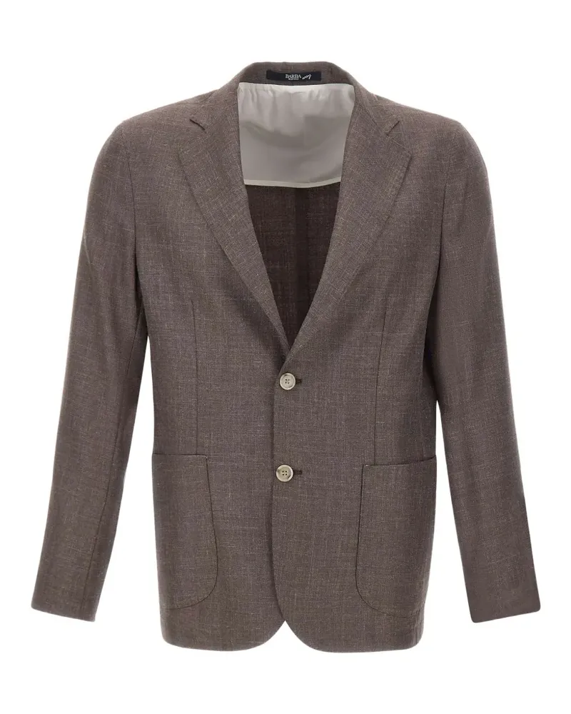 BARBA Easy J Mono patch-pockets blazer - Braun Braun