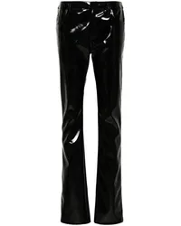 Blumarine Gerade Lackhose Schwarz