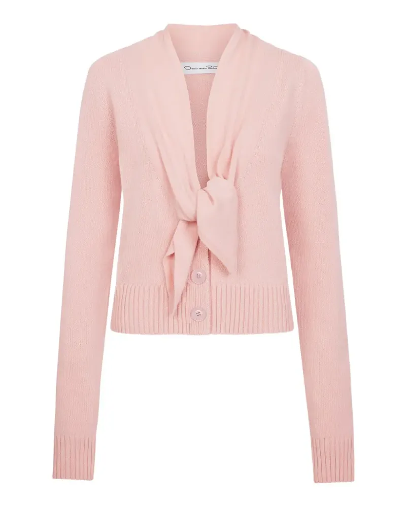 Oscar de la Renta Cardigan mit gebundenem Kragen - Rosa Rosa