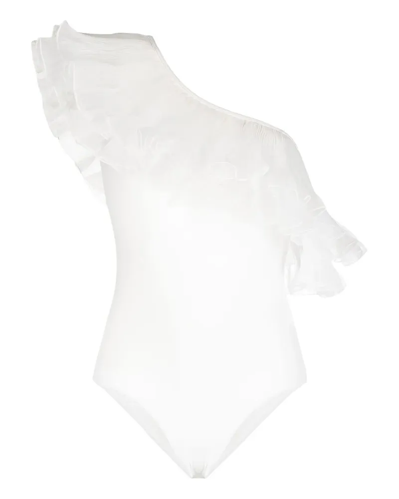 Giambattista Valli One-Shoulder-Badeanzug - Weiß Weiß