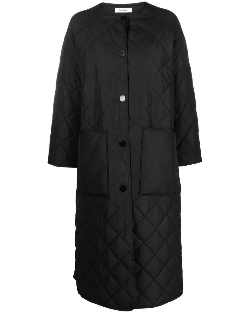 Rodebjer Gesteppter Oversized-Mantel - Schwarz Schwarz