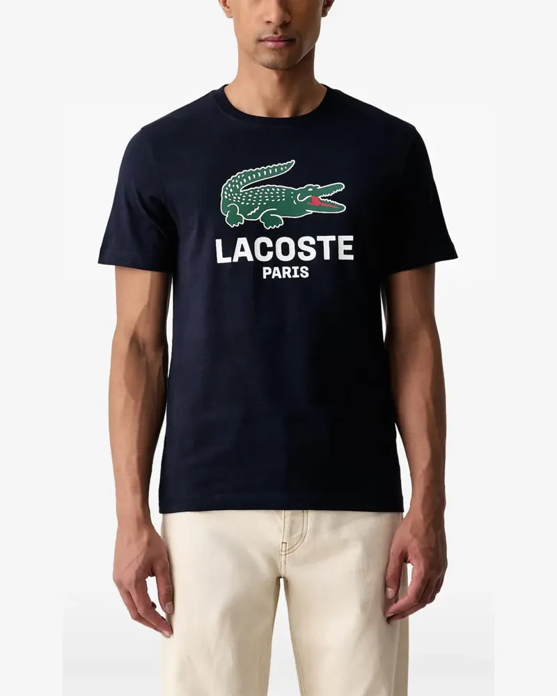 Lacoste logo-print short-sleeve cotton T-shirt - Blau Blau