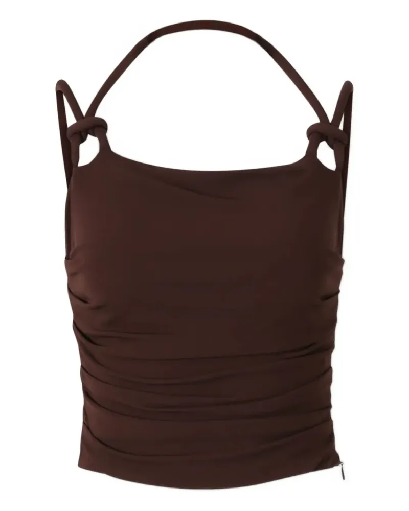 Cult Gaia knot-detail crop top - Braun Braun