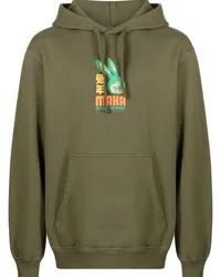 maharishi Hoodie mit Logo-Print Grün