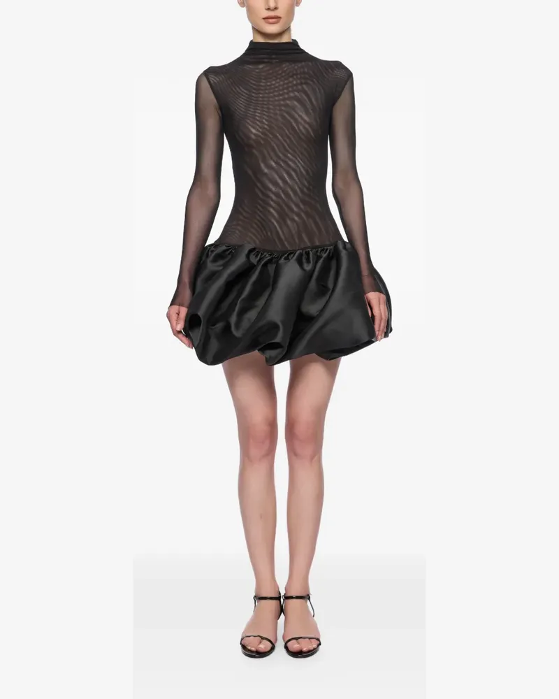 ATU Body Couture Kleid mit Ballonsaum - Schwarz Schwarz