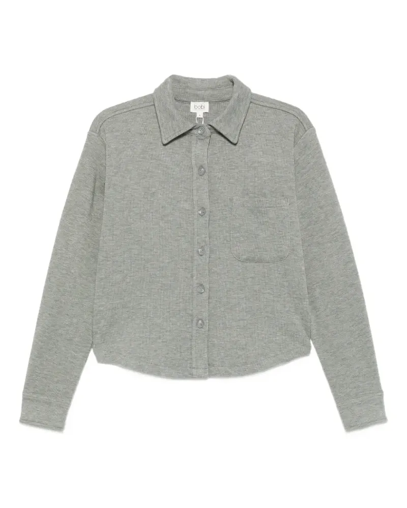 Bobi Cropped-Hemd mit langen Ärmeln - Grau Grau