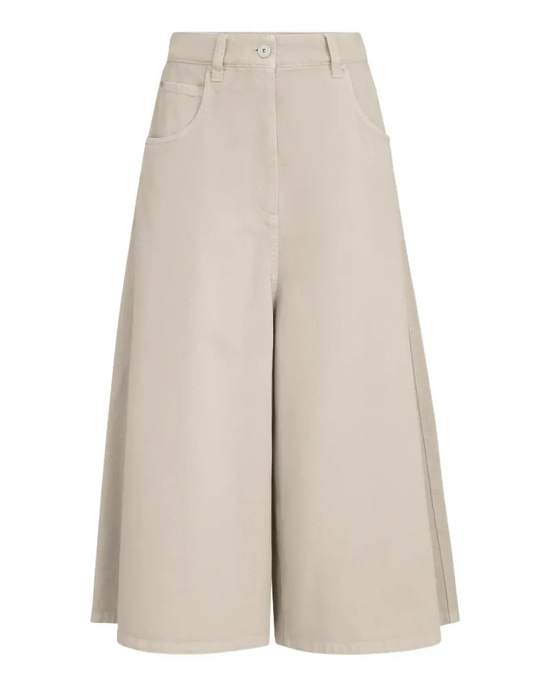 Brunello Cucinelli Weite Jeans mit Monili - Nude Nude