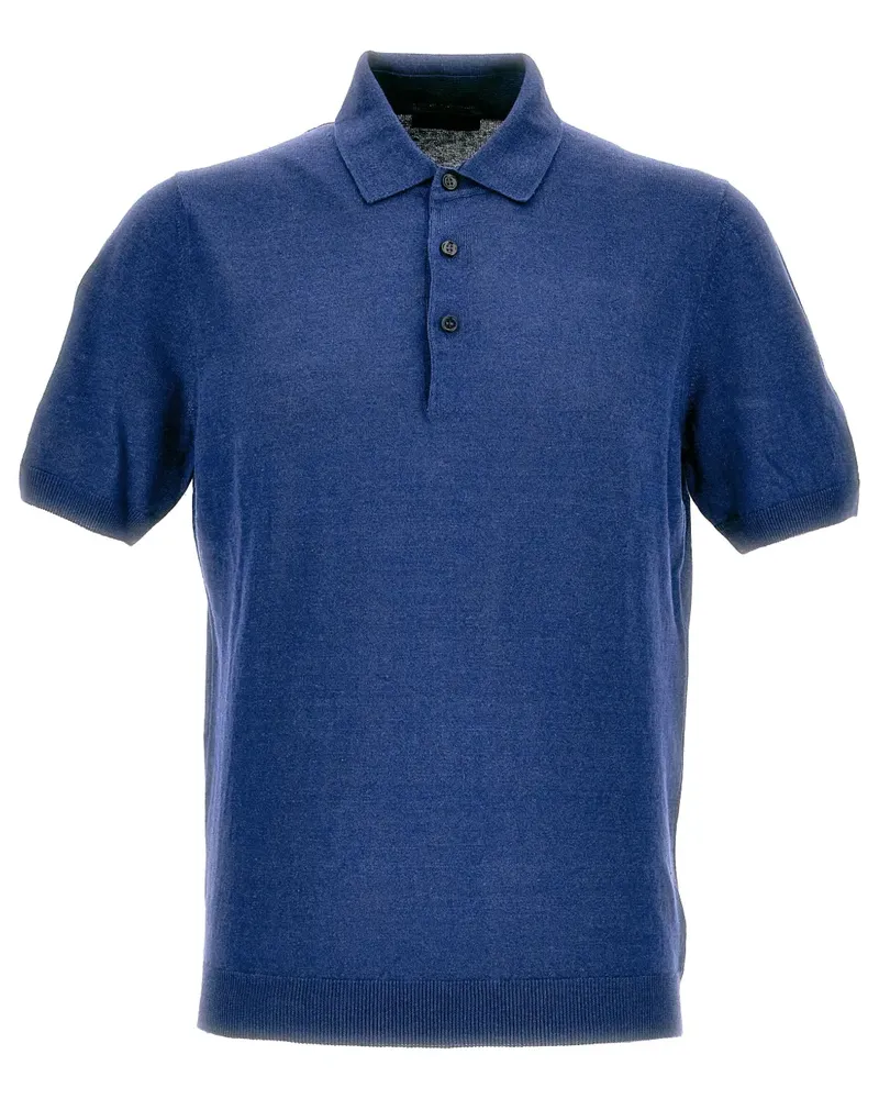Fay Poloshirt mit Logo-Stickerei - Blau Blau