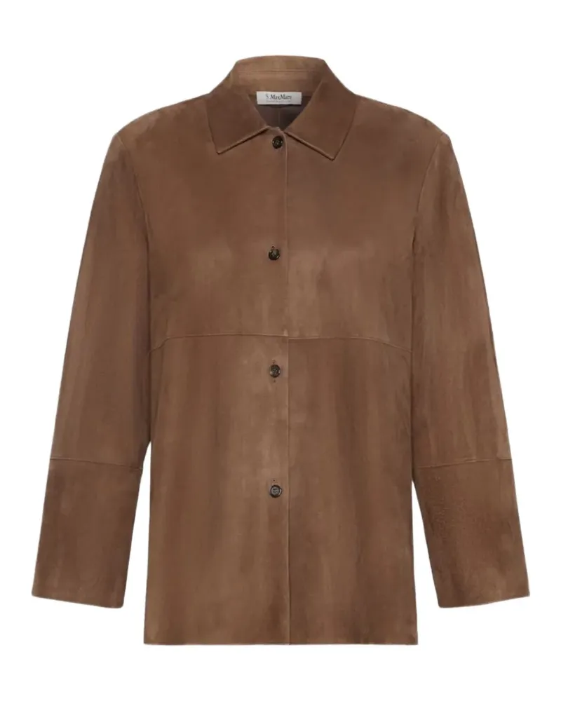 Max Mara button-front suede jacket - Braun Braun