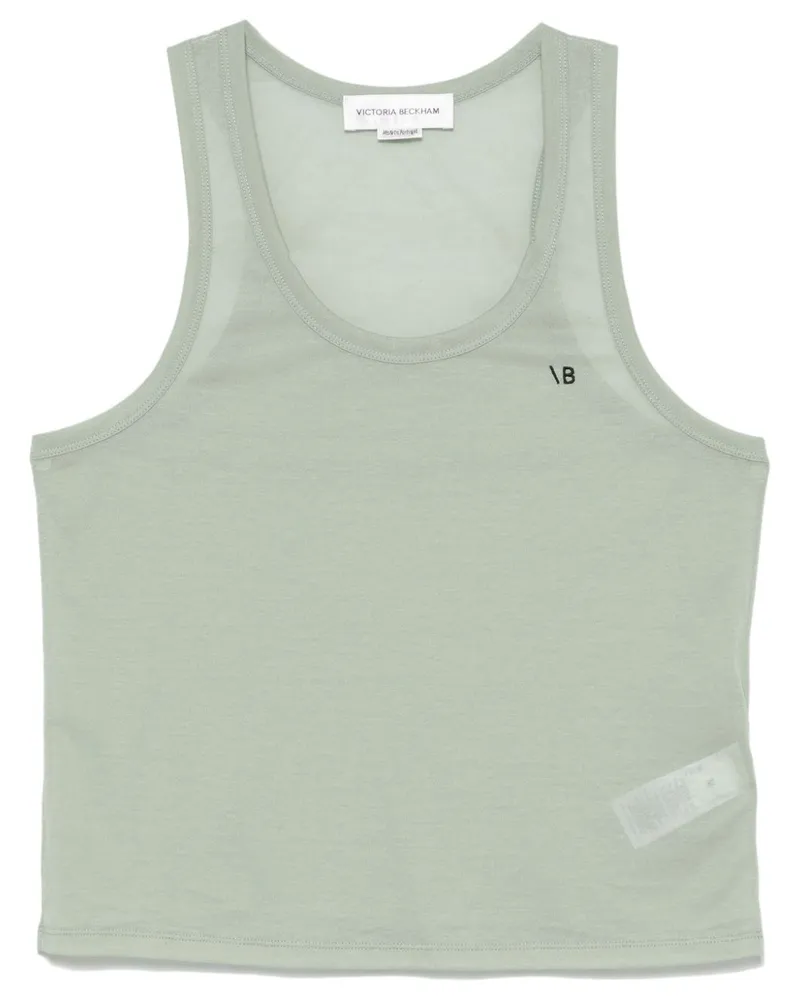 Victoria Beckham Krepp-Tanktop - Grün Grün
