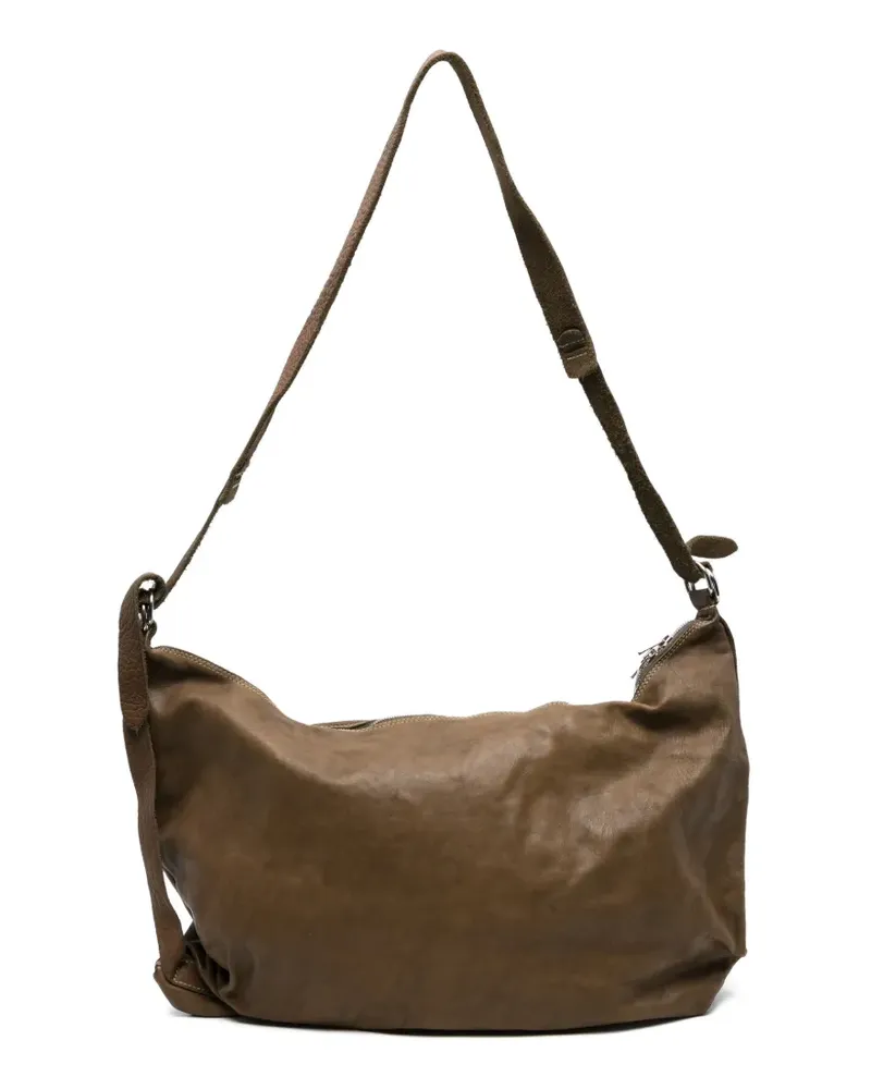 GUIDI leather messenger bag - Braun Braun