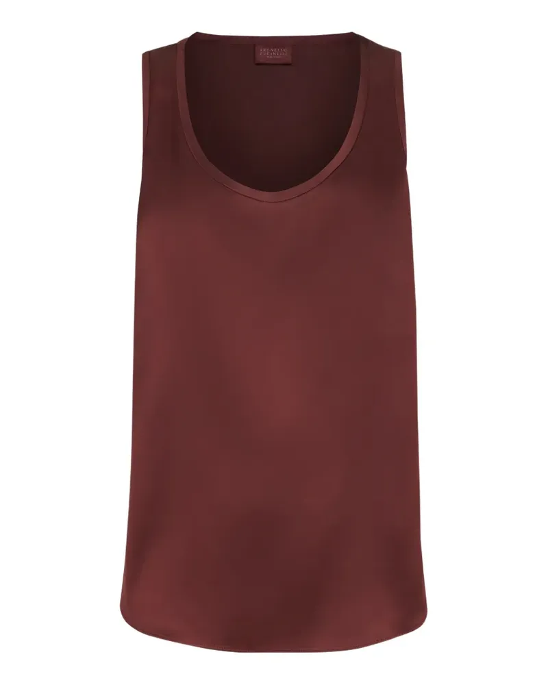 Brunello Cucinelli stretch silk satin top - Braun Braun