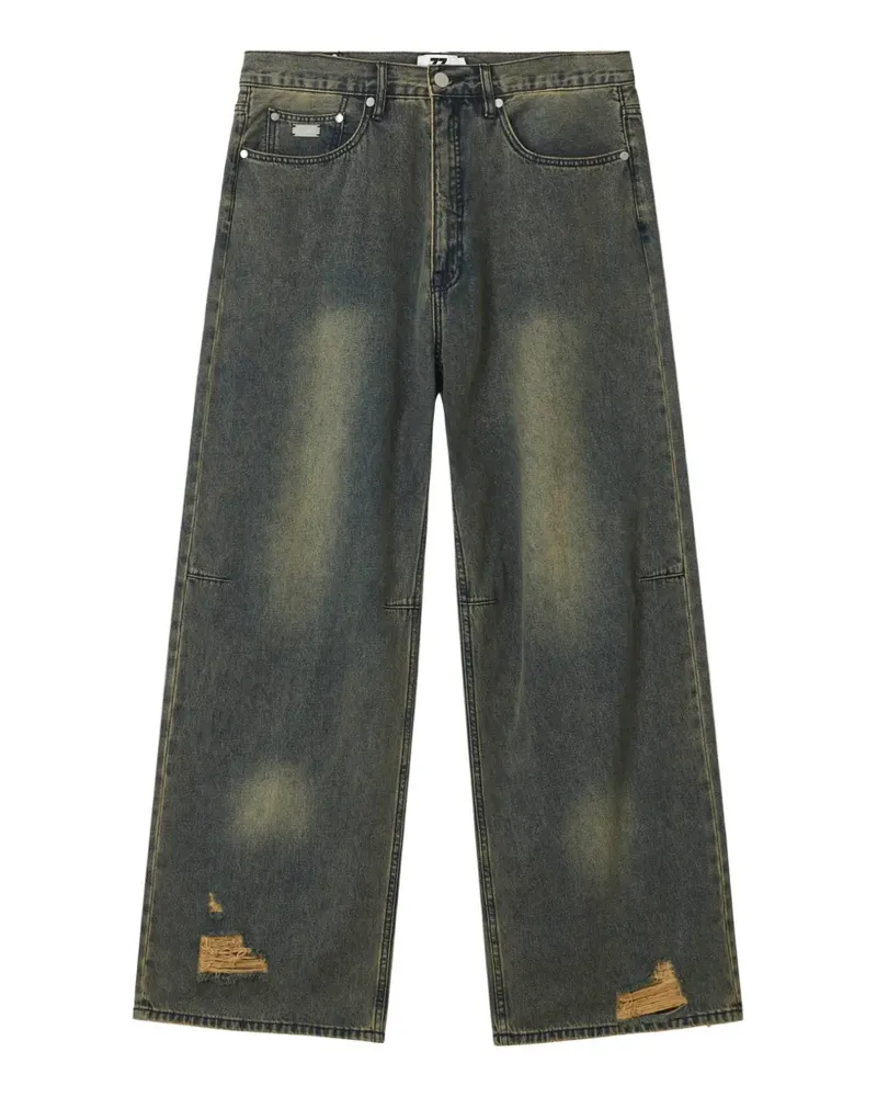 Izzue distressed faded-wash jeans - Blau Blau