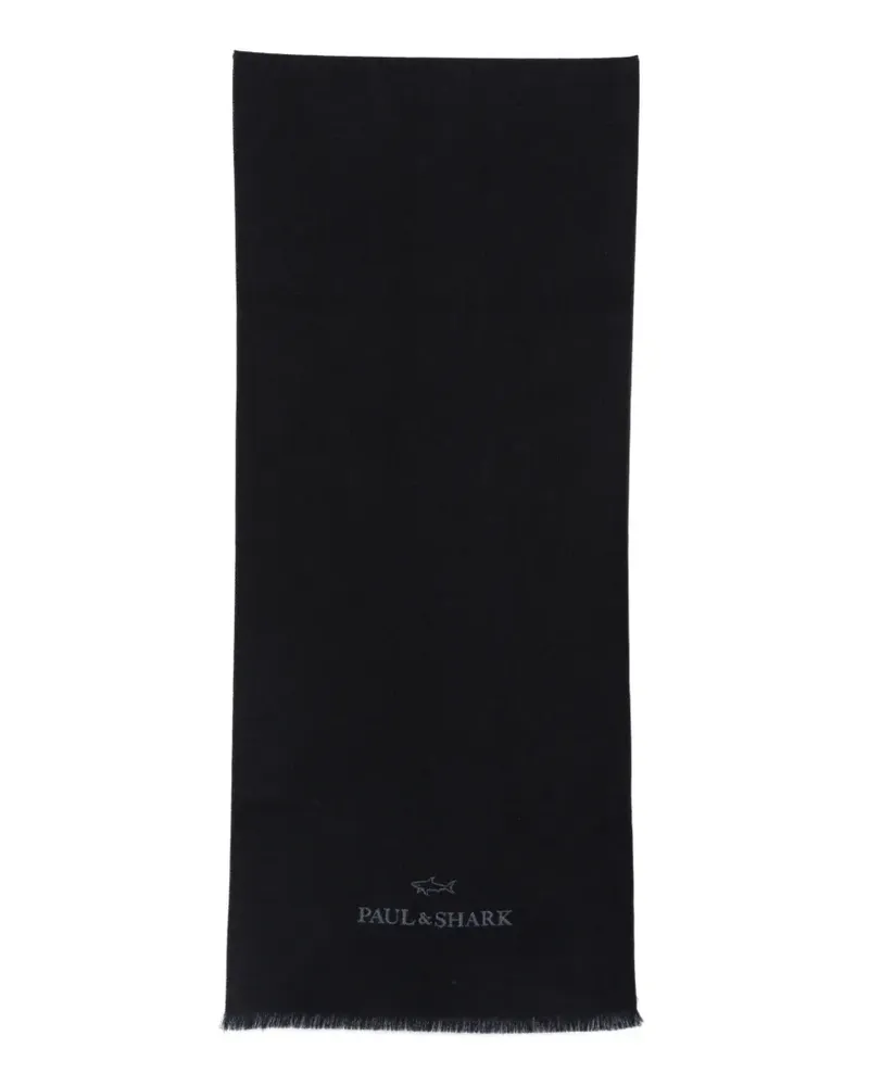 Paul & Shark Schal mit Logo-Stickerei - Blau Blau