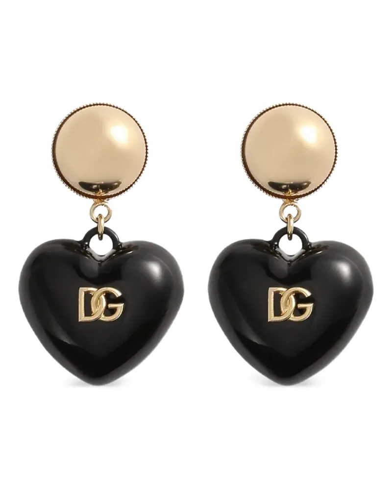 Dolce & Gabbana Hängeohrringe mit Herzform - Gold Gold