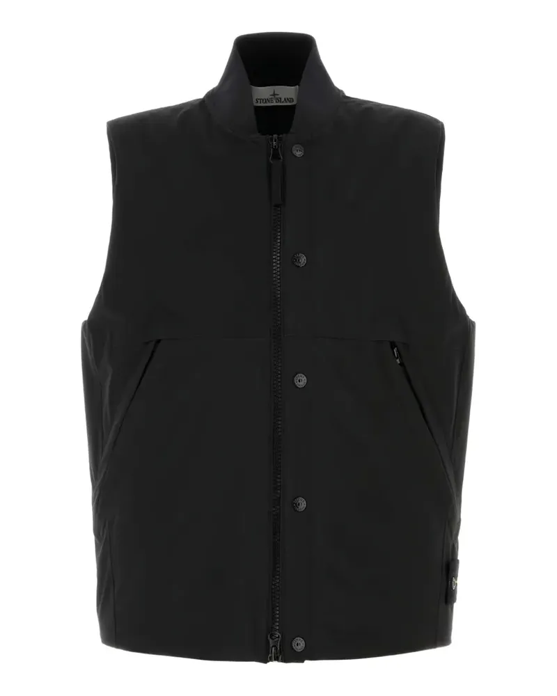 Stone Island zip-up gilet - Schwarz Schwarz