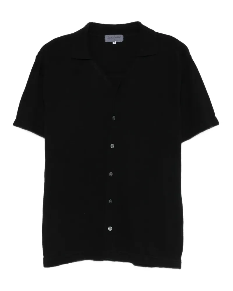 Yohji Yamamoto button-up short-sleeve shirt - Schwarz Schwarz