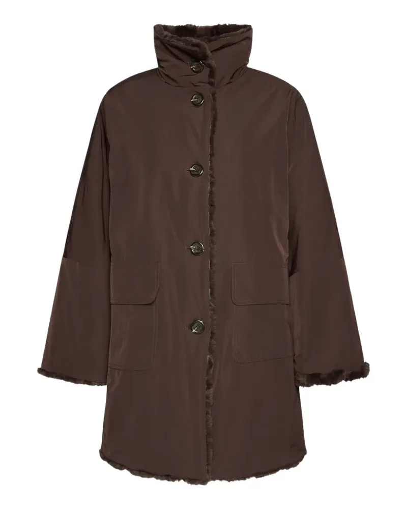 Elena Mirò reversible faux-fur coat - Braun Braun