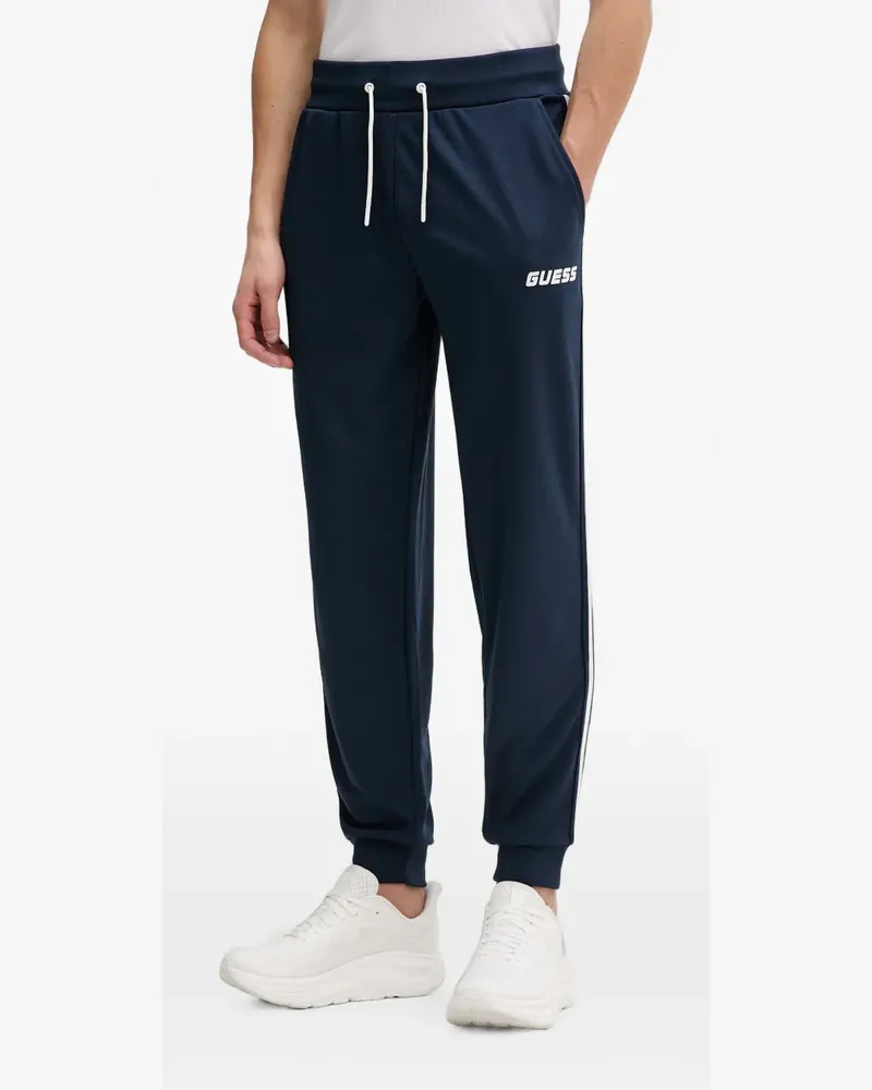 Guess Lansa side-stripe logo-print track pants - Blau Blau
