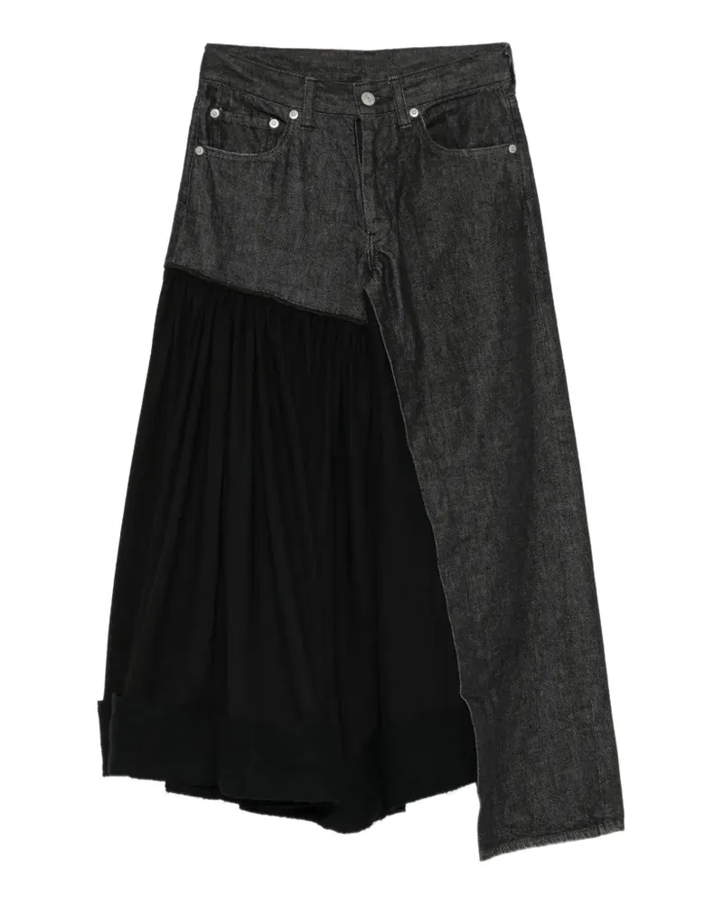 Yohji Yamamoto Rock mit Cut-Outs - Schwarz Schwarz