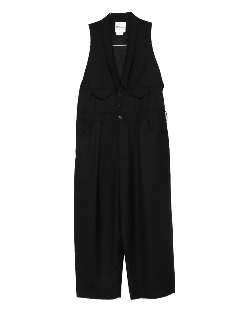 Noir Kei Ninomiya x Comme Des Garçons sleveless jumpsuit - Schwarz Schwarz
