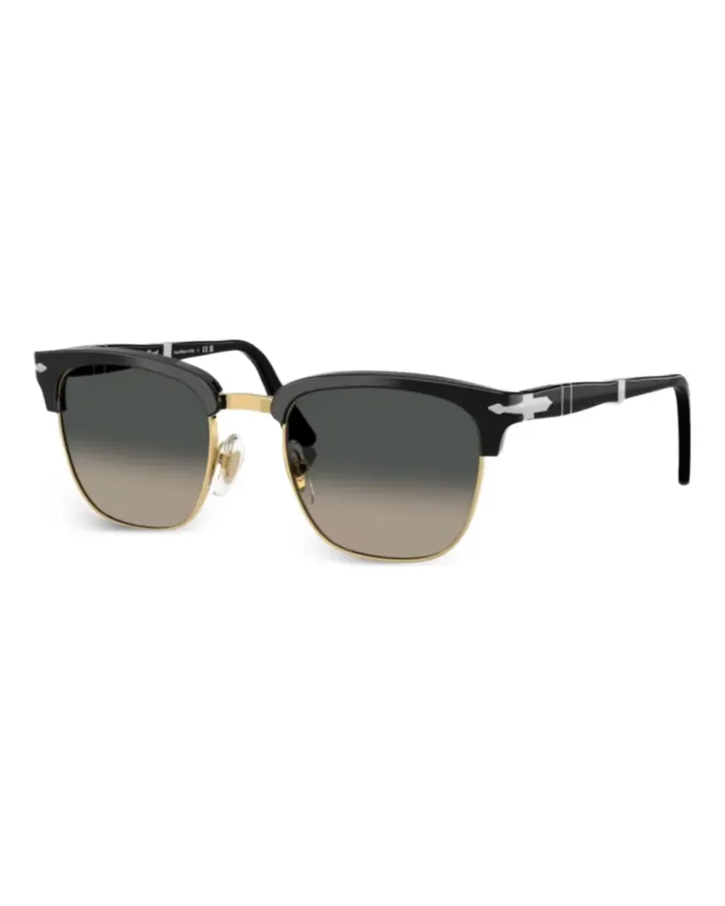 Persol Sonnenbrille mit eckigem Gestell - Schwarz Schwarz