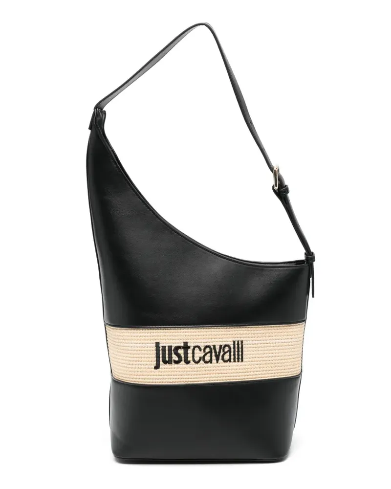 Just Cavalli Schultertasche mit Logo - Schwarz Schwarz