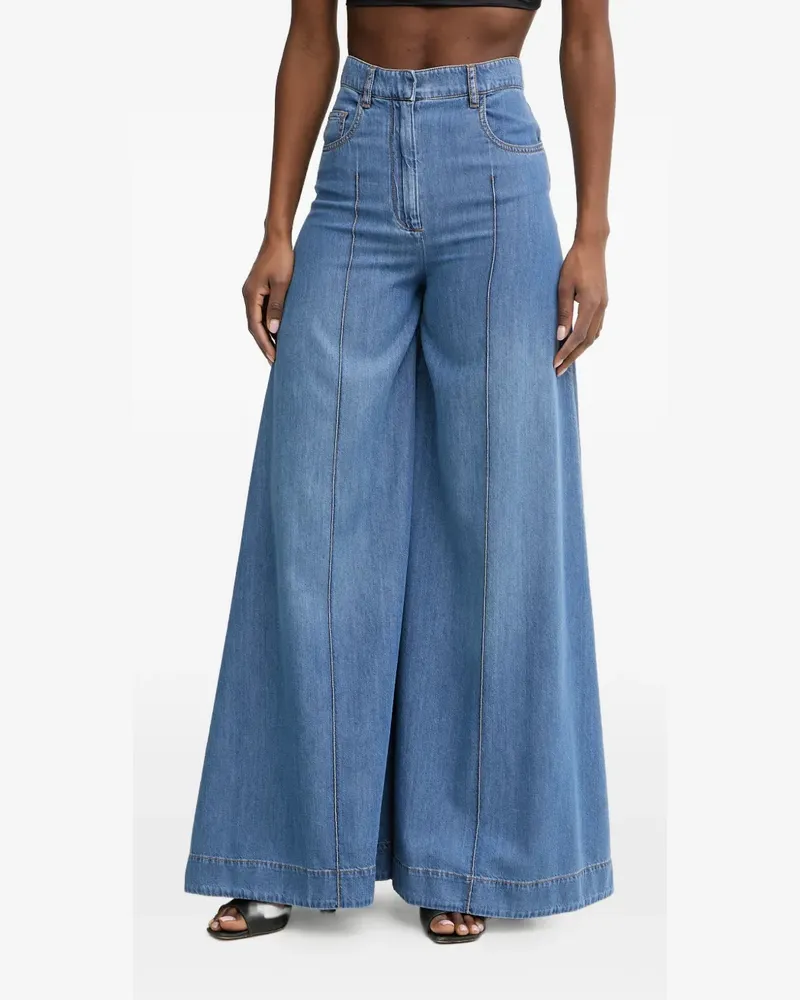 Simona Corsellini seam-detail jeans - Blau Blau
