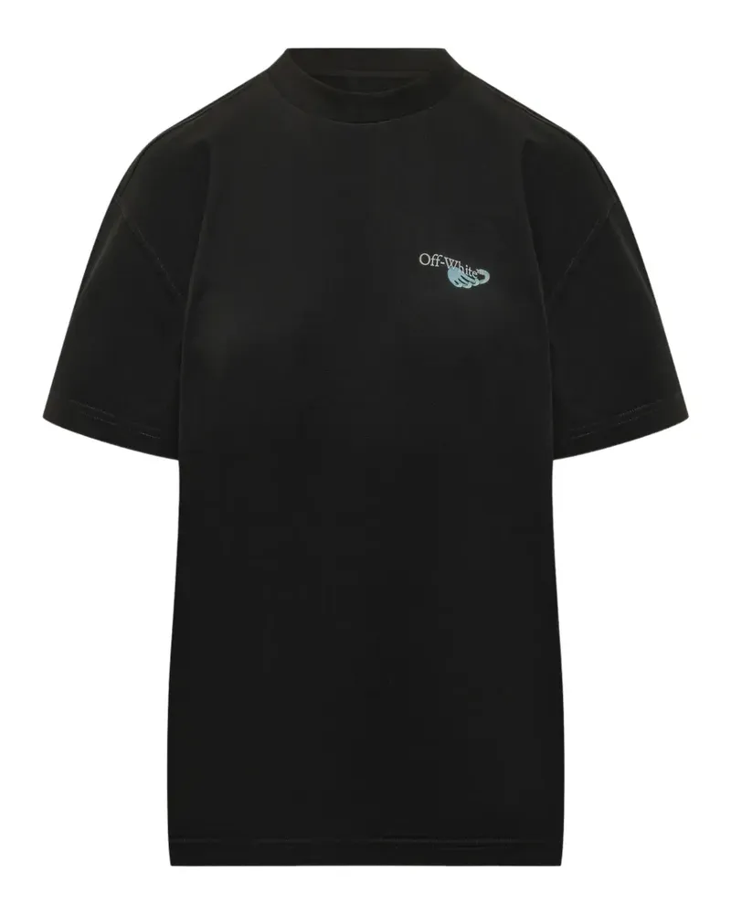 OFF-WHITE T-Shirt mit grafischem Print - Schwarz Schwarz