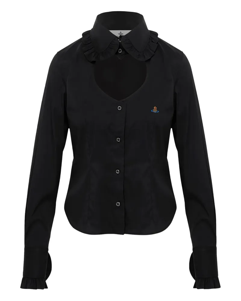 Vivienne Westwood ruffled cutout shirt - Schwarz Schwarz