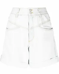 Kenzo Hoch sitzende Jeans-Shorts Blau