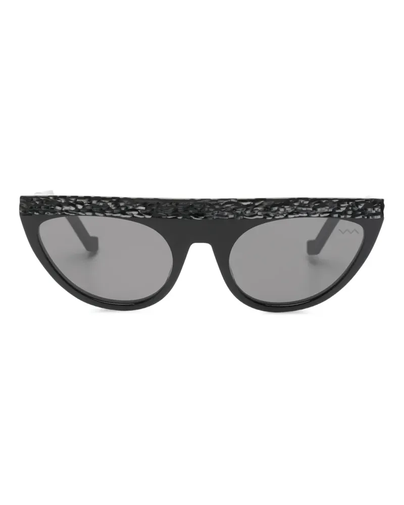 VAVA EYEWEAR Strukturierte Cat-Eye-Sonnenbrille - Schwarz Schwarz