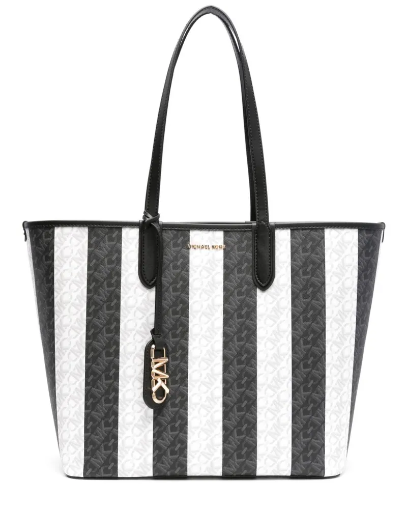 Michael Kors Große Shopper mit Streifen - Schwarz Schwarz