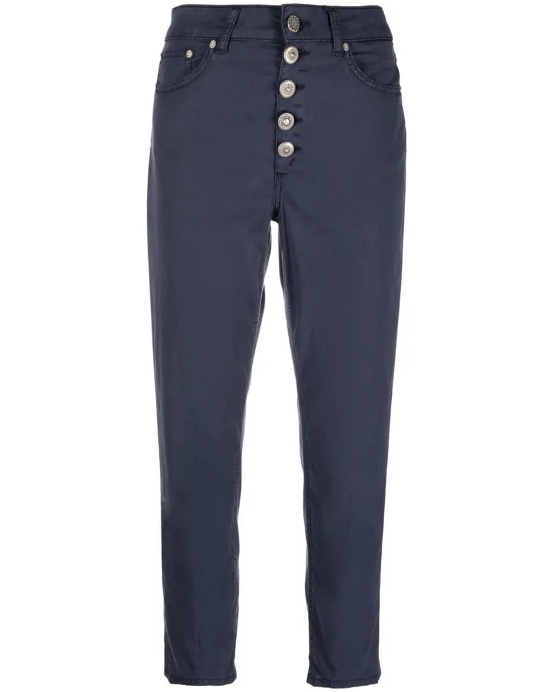 Dondup Cropped-Jeans mit hohem Bund - Blau Blau