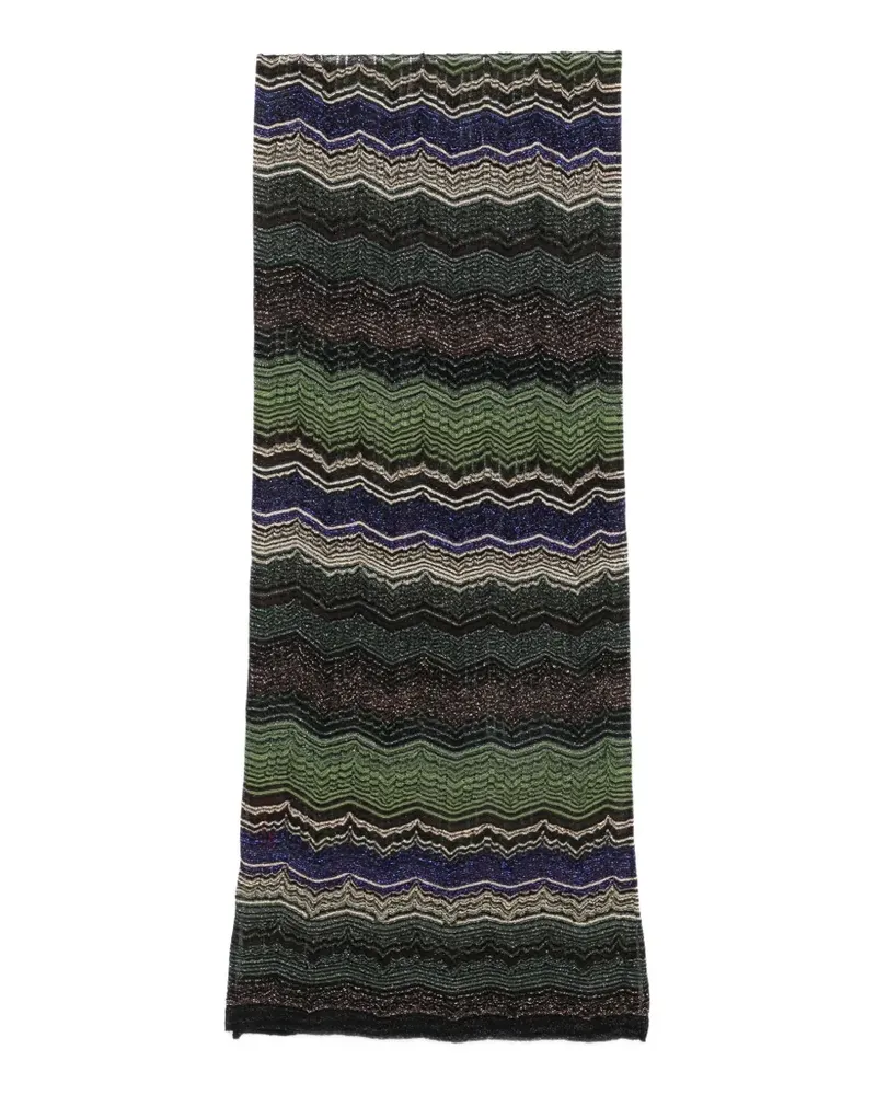 Missoni Schal mit Zickzackmuster - Schwarz Schwarz