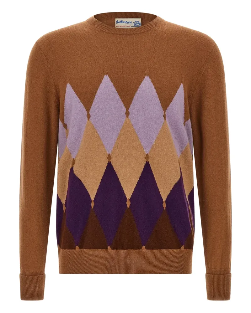 Ballantyne Pullover mit Argyle-Muster - Braun Braun