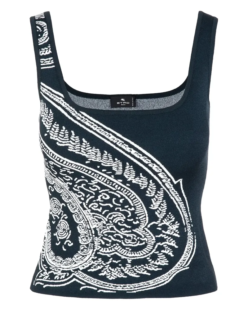 Etro Oberteil mit Paisley-Motiv - Blau Blau
