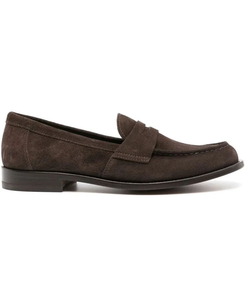 Scarosso Harper Penny-Loafer aus Wildleder - Braun Braun