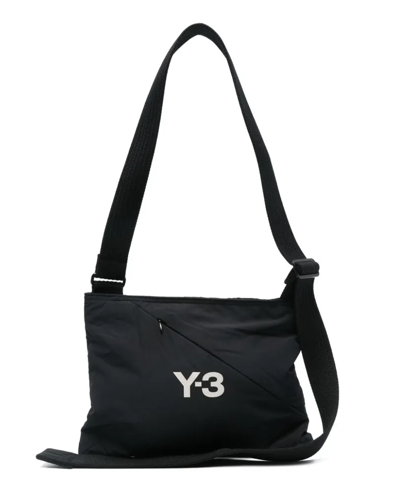 Y-3 Kuriertasche mit Logo-Print - Schwarz Schwarz