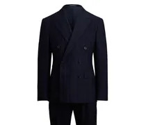 Doppelreihiger Anzug mit Nadelstreifen - Blau