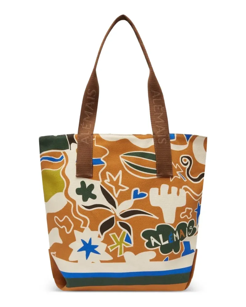 ALEMAIS Maroc Tote Bag mit Print - Nude Nude
