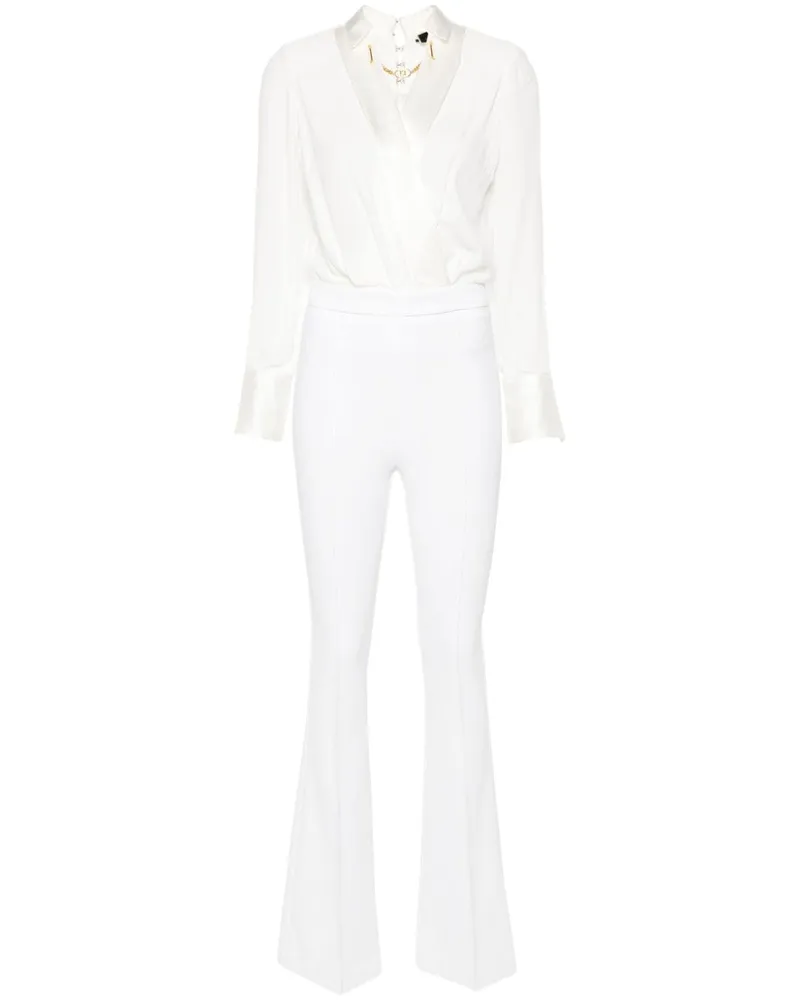 Elisabetta Franchi Jumpsuit mit Kettendetail Weiß