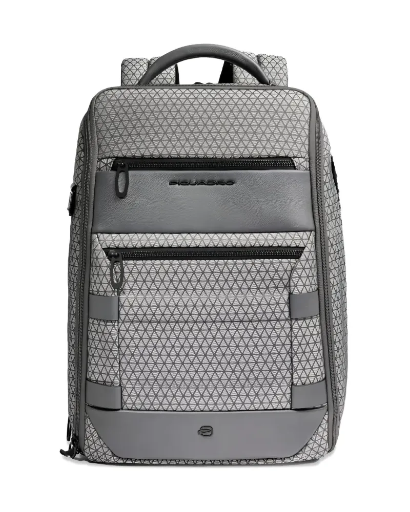 Piquadro geometric-pattern modular backpack - Grau Grau