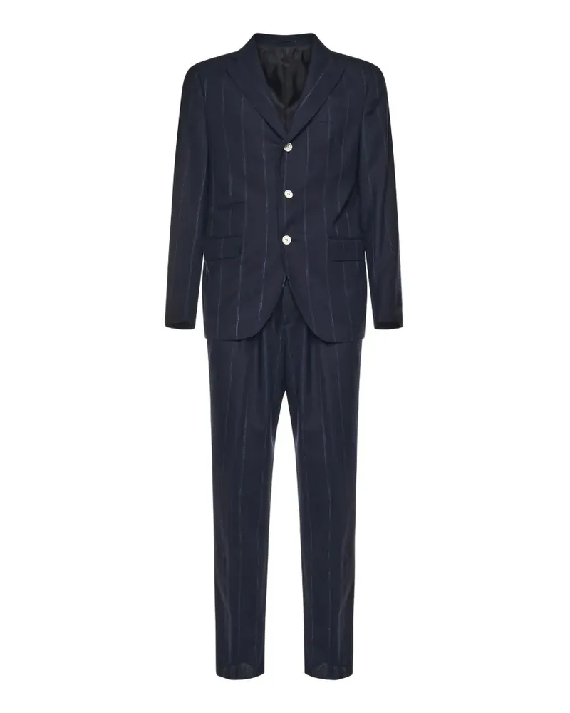 Eleventy Einreihiger Anzug mit Nadelstreifen - Blau Blau
