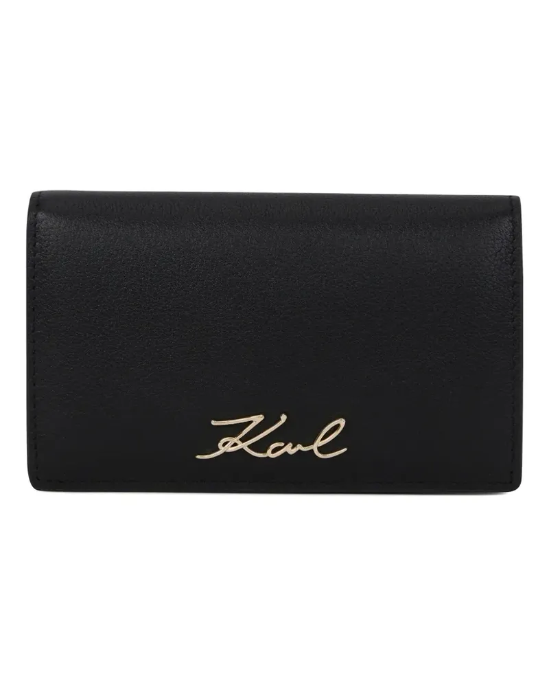 Karl Lagerfeld Signature Portemonnaie - Schwarz Schwarz